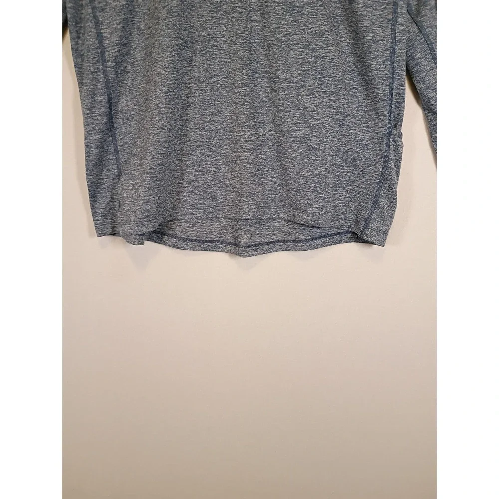 Athletic Nike Mens Large Blue Heather Dri-FIT Quarter Zip Thumbhole Pullover